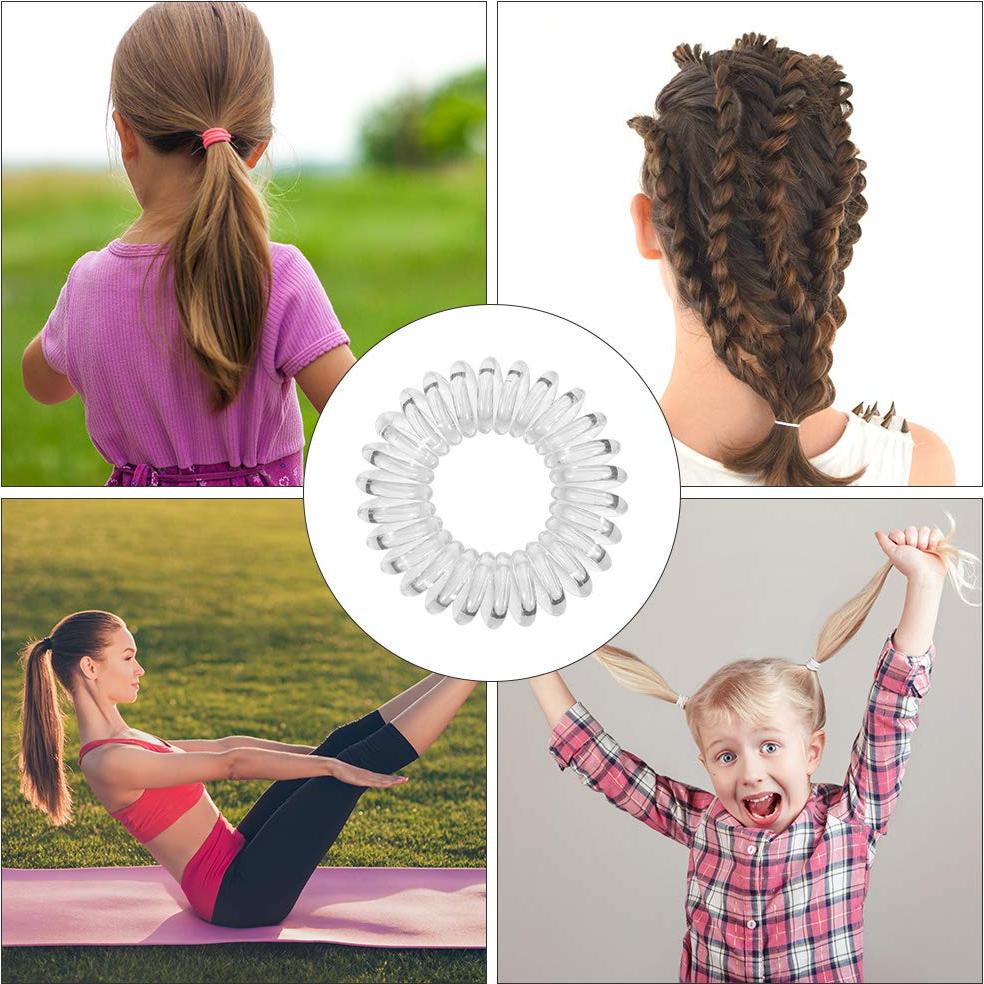 40 Tiras de Cabello en Espiral Transparentes FIDGET PENCIL