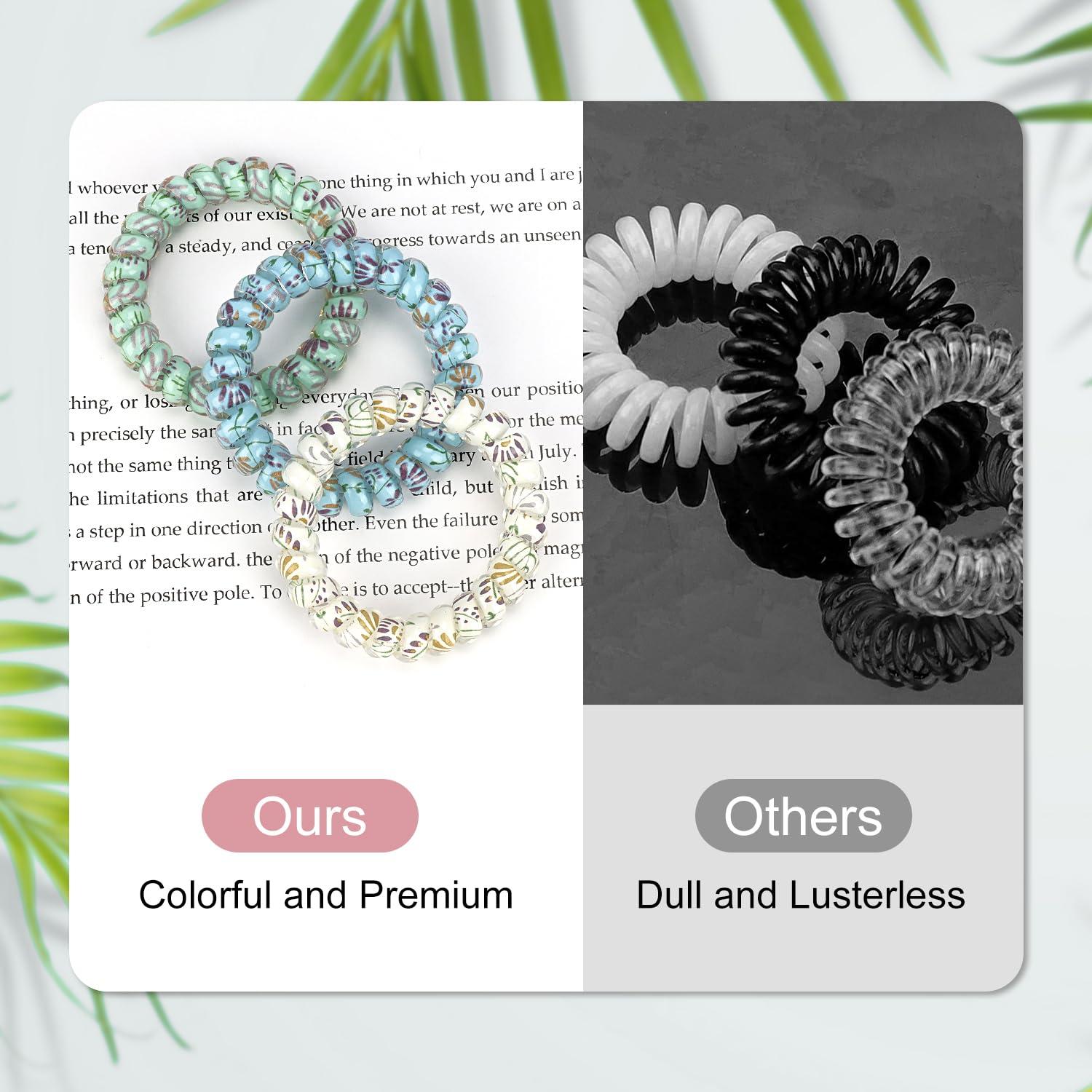 Lazos para Cabello en Espiral JessLab - 10 Piezas Colores Variados