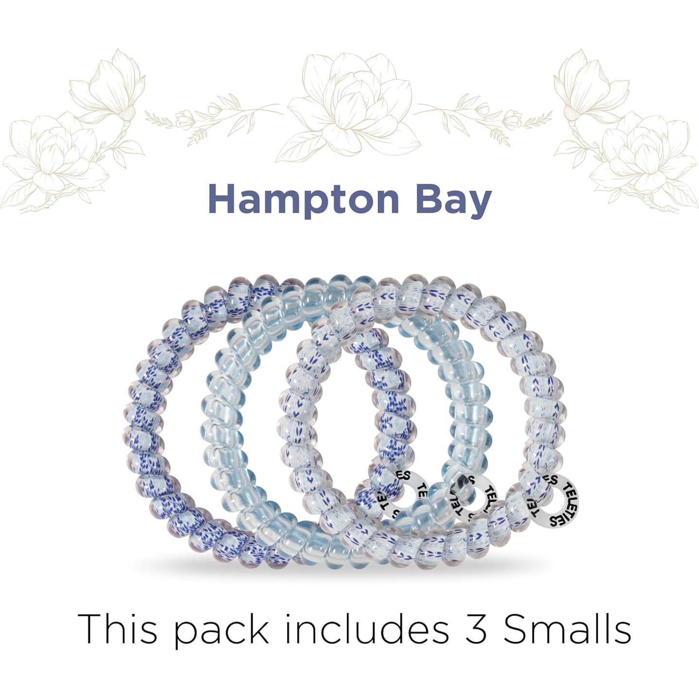 TELETIES Bobinas Espirales Pequeñas para Cabello - Hampton Bay - Paquete de 3