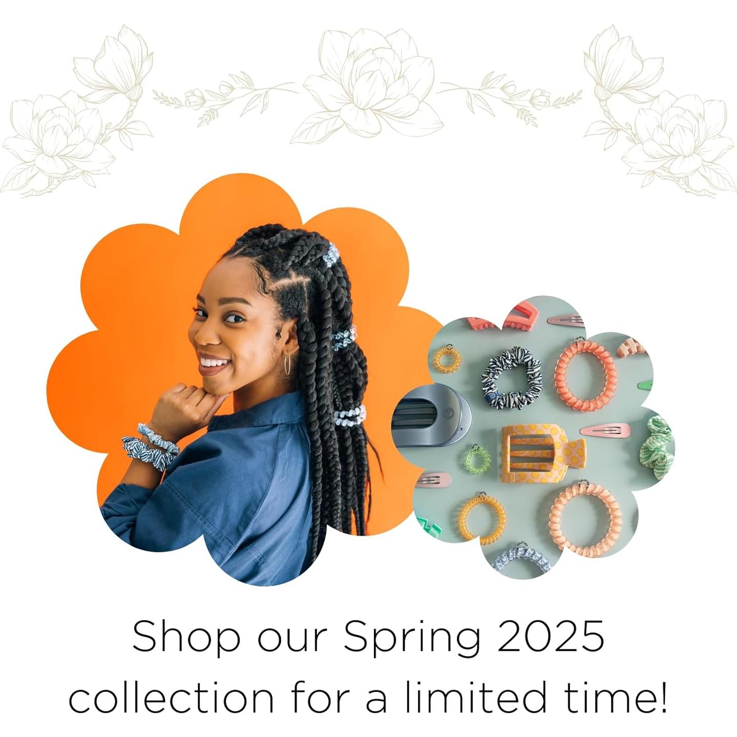 TELETIES Bobinas Espirales Pequeñas para Cabello - Hampton Bay - Paquete de 3