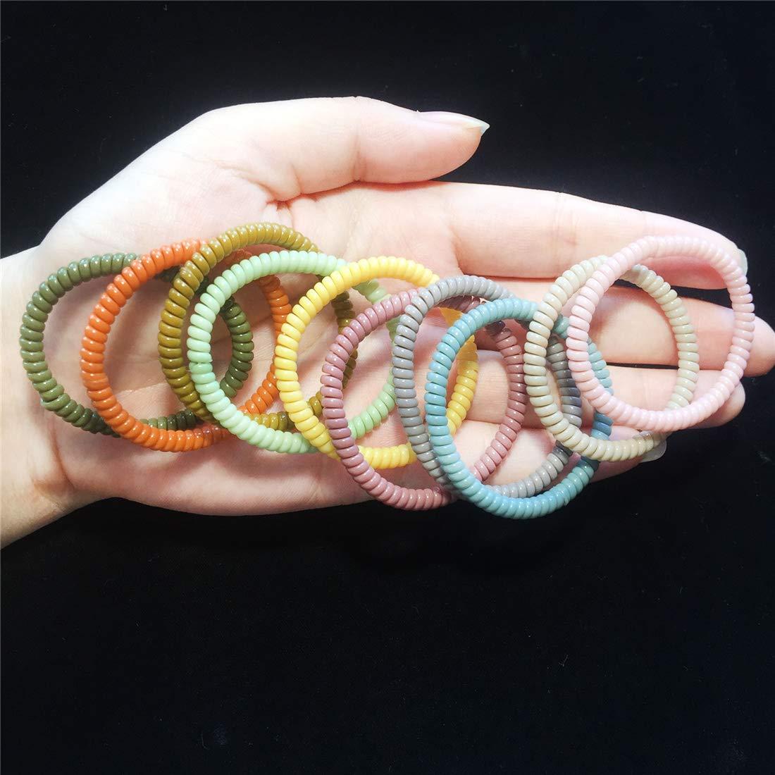 Tiras de Cabello Espirales 100Pcs STYKIER Multicolor Sin Pliegue