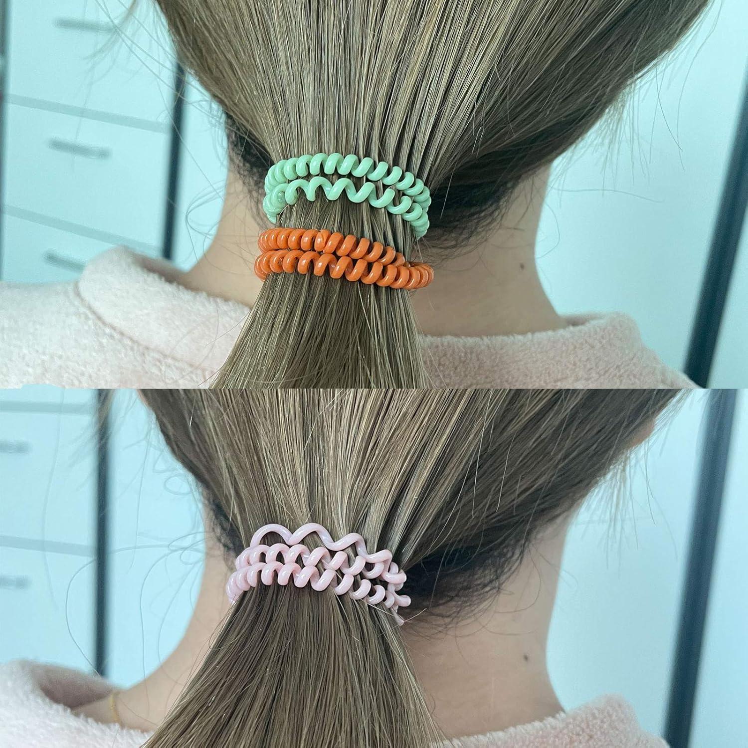 Tiras de Cabello Espirales 100Pcs STYKIER Multicolor Sin Pliegue