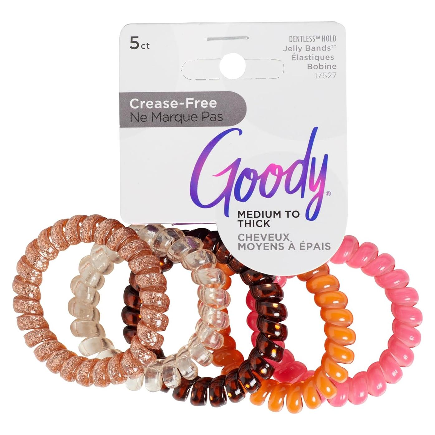 Lazos para el Cabello en Espiral Goody - 5 Unidades, Tonos Cálidos