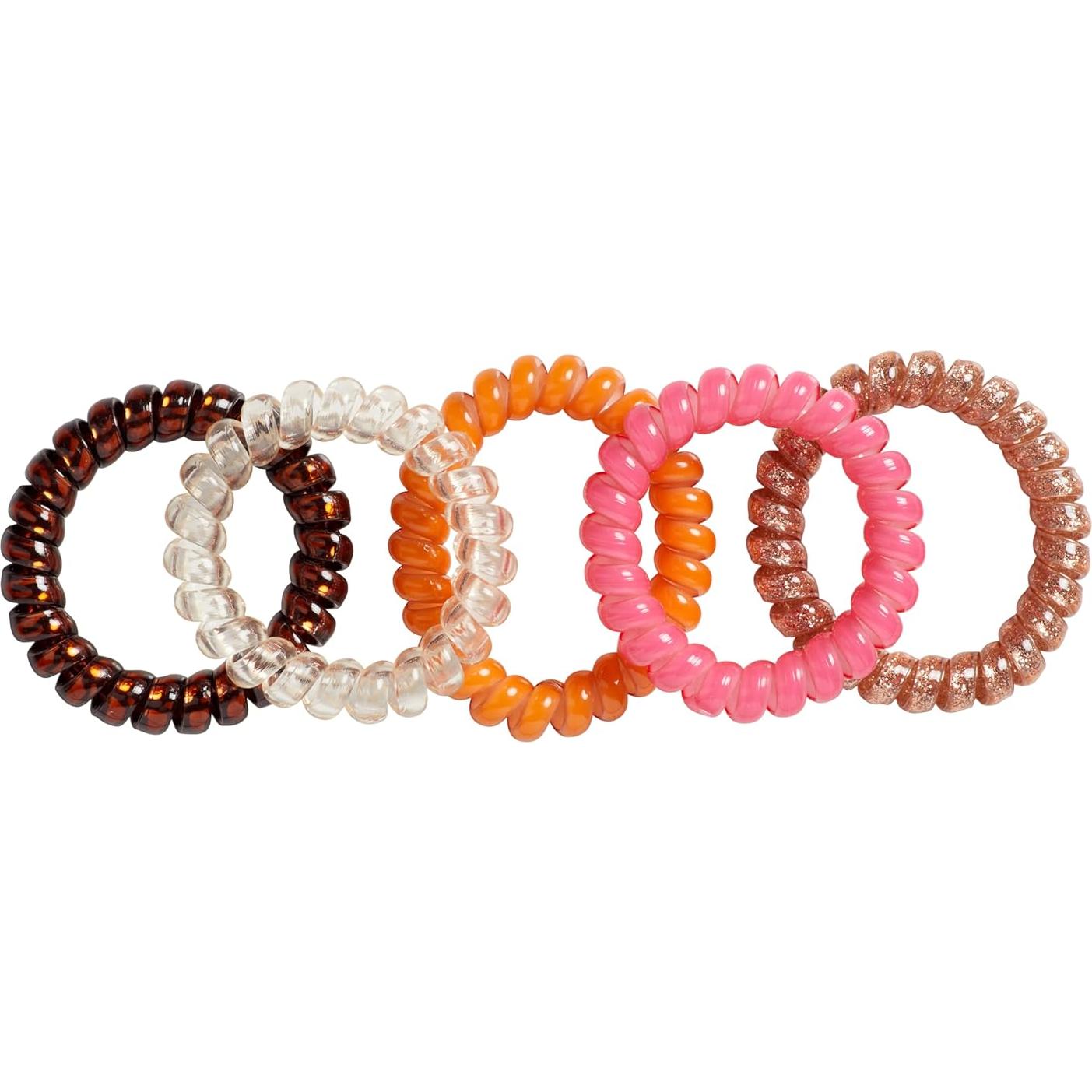 Lazos para el Cabello en Espiral Goody - 5 Unidades, Tonos Cálidos