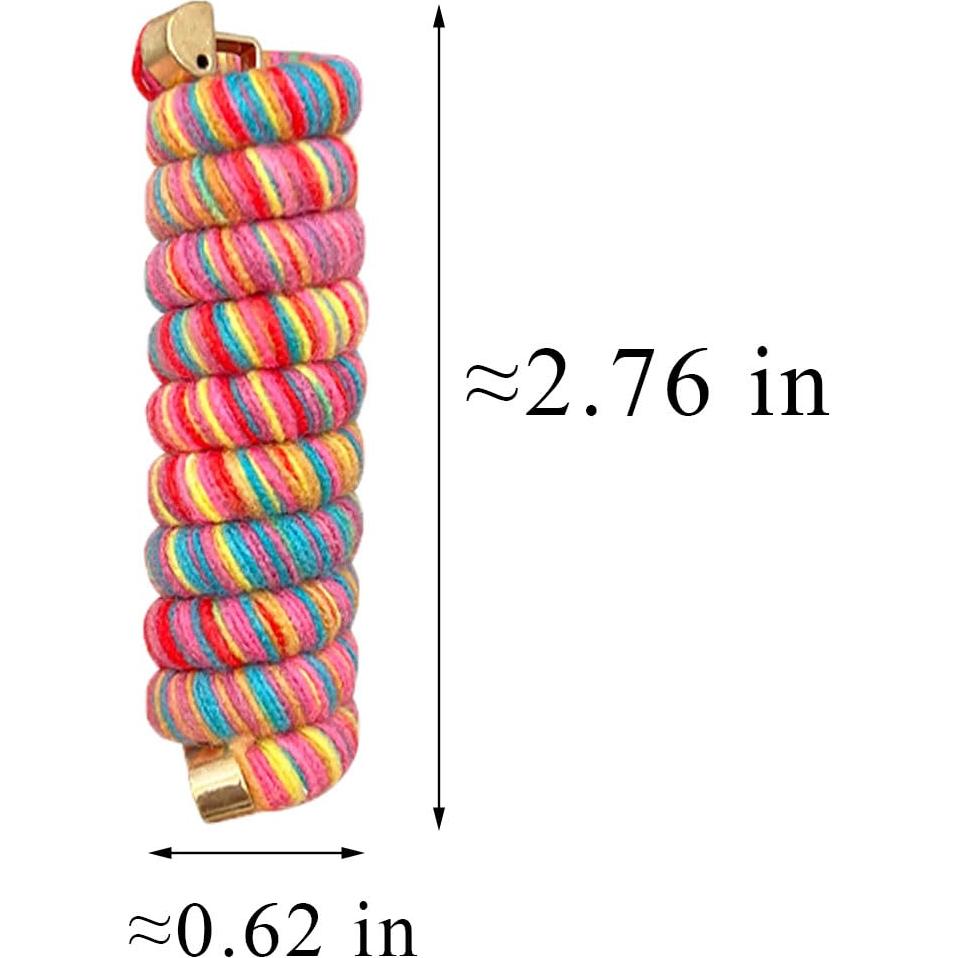 Gomas de Pelo Espiral Arcoíris RUIYDZ - 2pcs Sin Daño