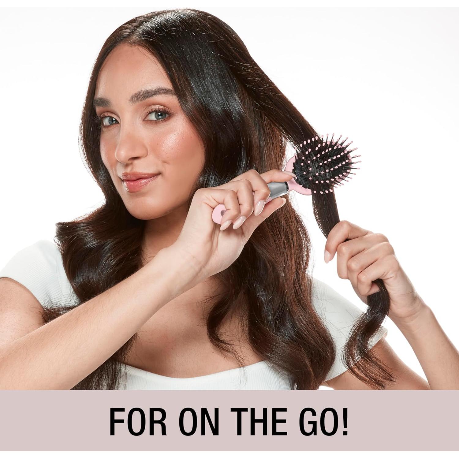 Cepillo de Pelo Ovalado Conair Velvet Touch - Rosa - 1 Cuenta