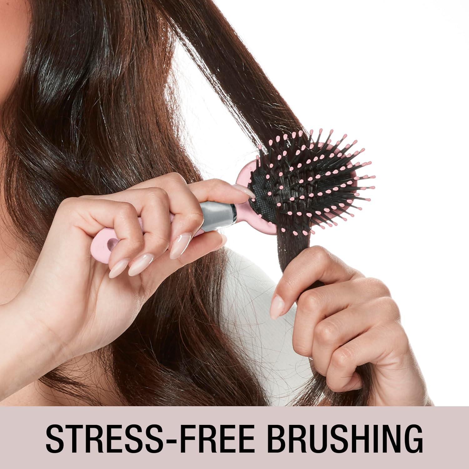 Cepillo de Pelo Ovalado Conair Velvet Touch - Rosa - 1 Cuenta