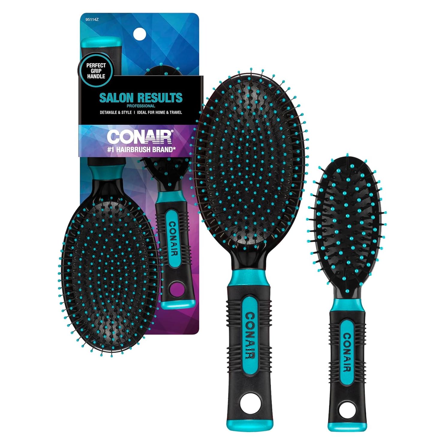 Conair Juego de Cepillos para Cabello 2 Piezas - Verde Azulado
