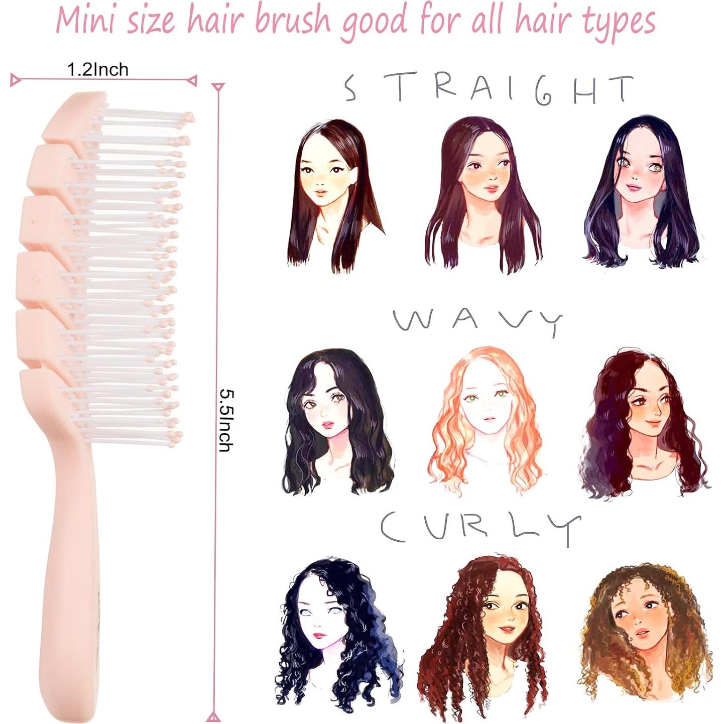 Cepillo Desenredante Mini Sofmild Rosa para Viaje 13.7cm