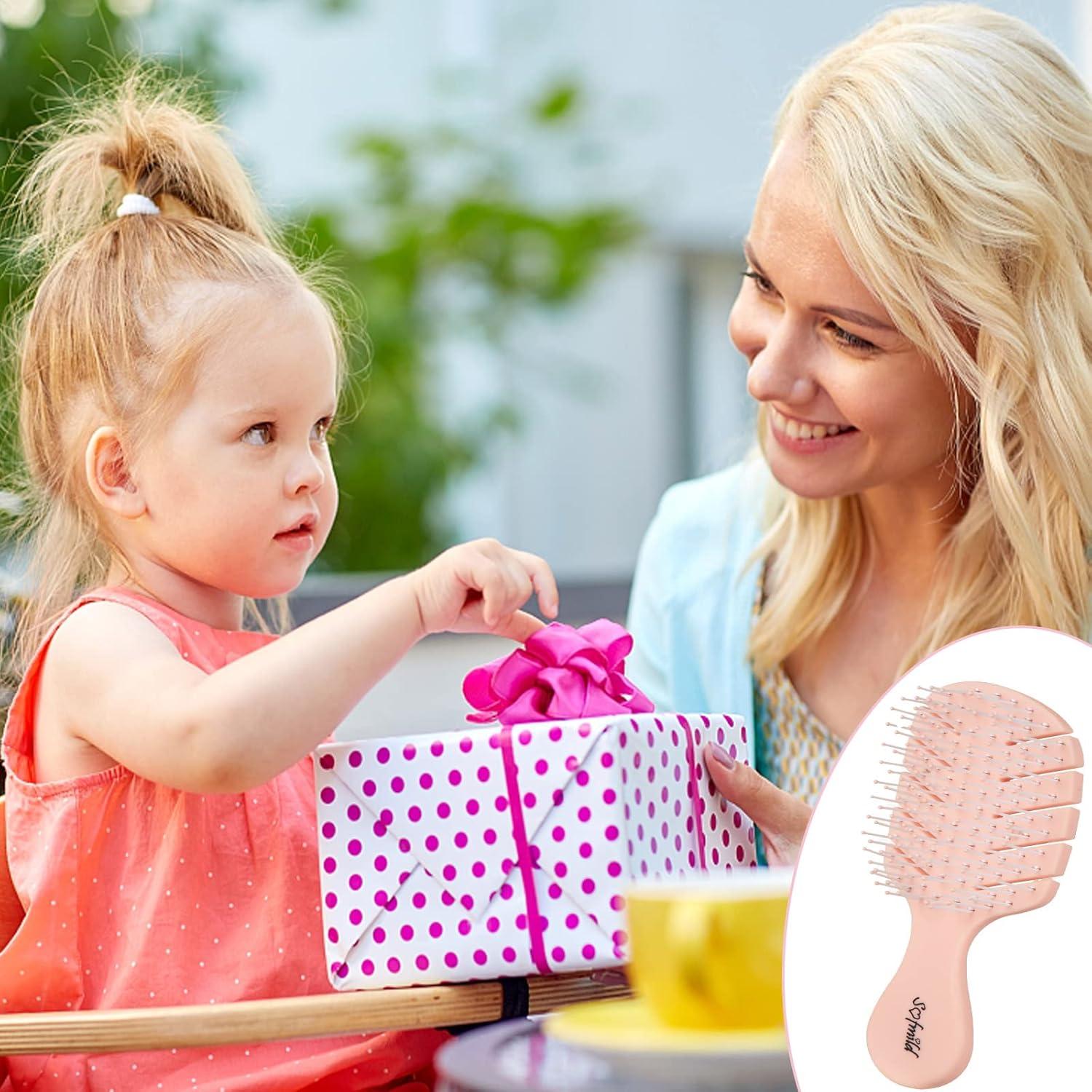 Cepillo Desenredante Mini Sofmild Rosa para Viaje 13.7cm