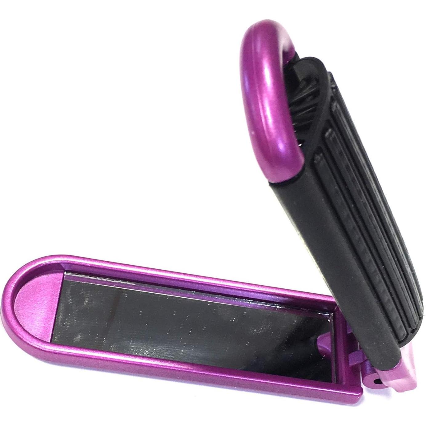 Cepillo de Pelo Plegable ALAZCO con Espejo Compacto 20.32 cm