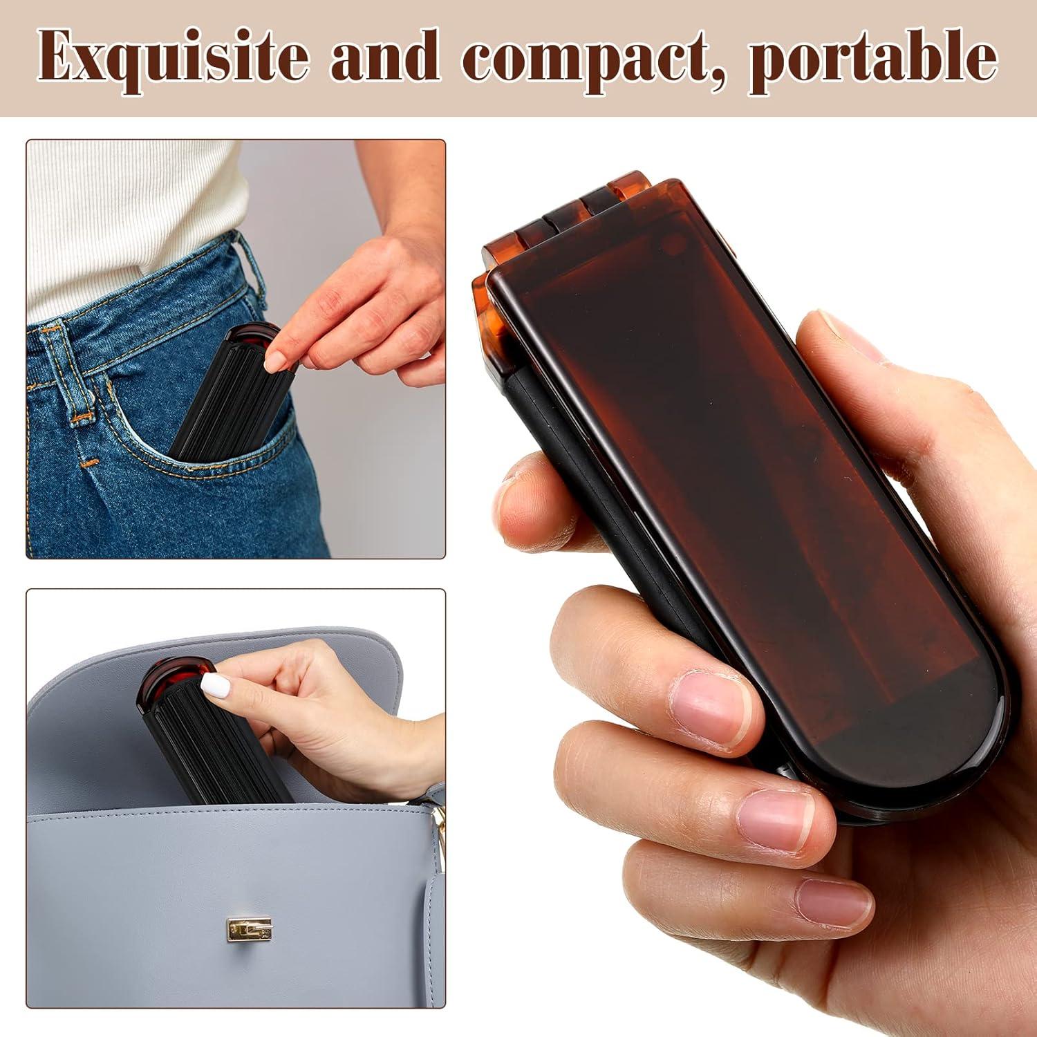 Cepillo de Pelo Plegable Nuenen 4 Pcs con Espejo Carey's