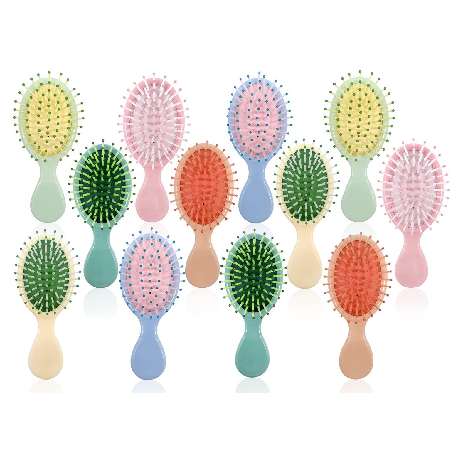 Mini Cepillo Desenredante de Viaje Goiio - 12 Piezas Multicolor