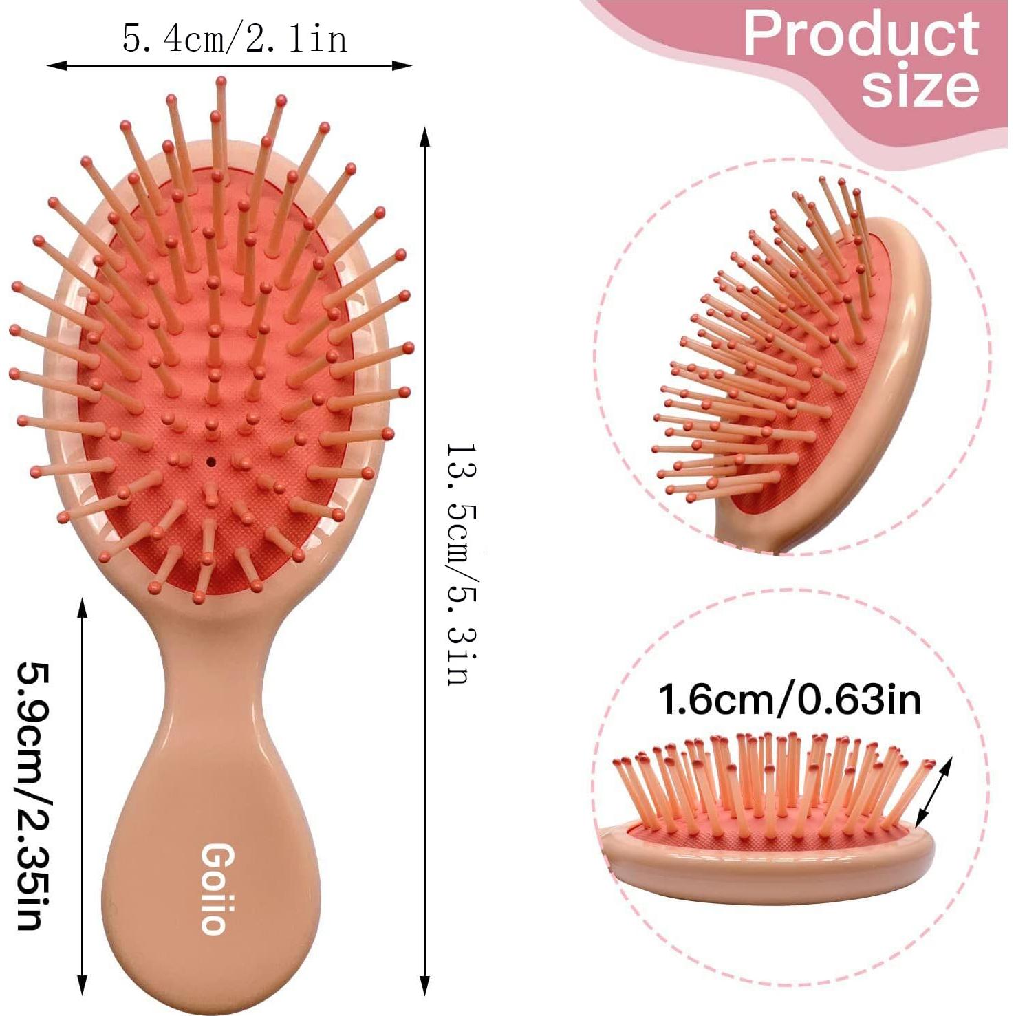 Mini Cepillo Desenredante de Viaje Goiio - 12 Piezas Multicolor