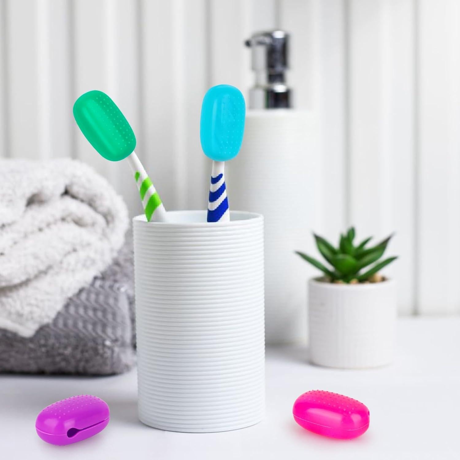 Cubiertas de Cabeza de Cepillo de Dientes Hxezoc - 6 Piezas Silicona