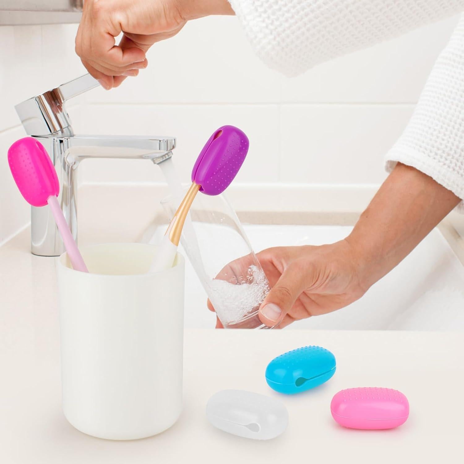 Cubiertas de Cabeza de Cepillo de Dientes Hxezoc - 6 Piezas Silicona