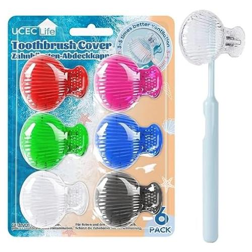 Cubiertas de Cepillo de Dientes UCEC 6 Pack - Protectores Viaje