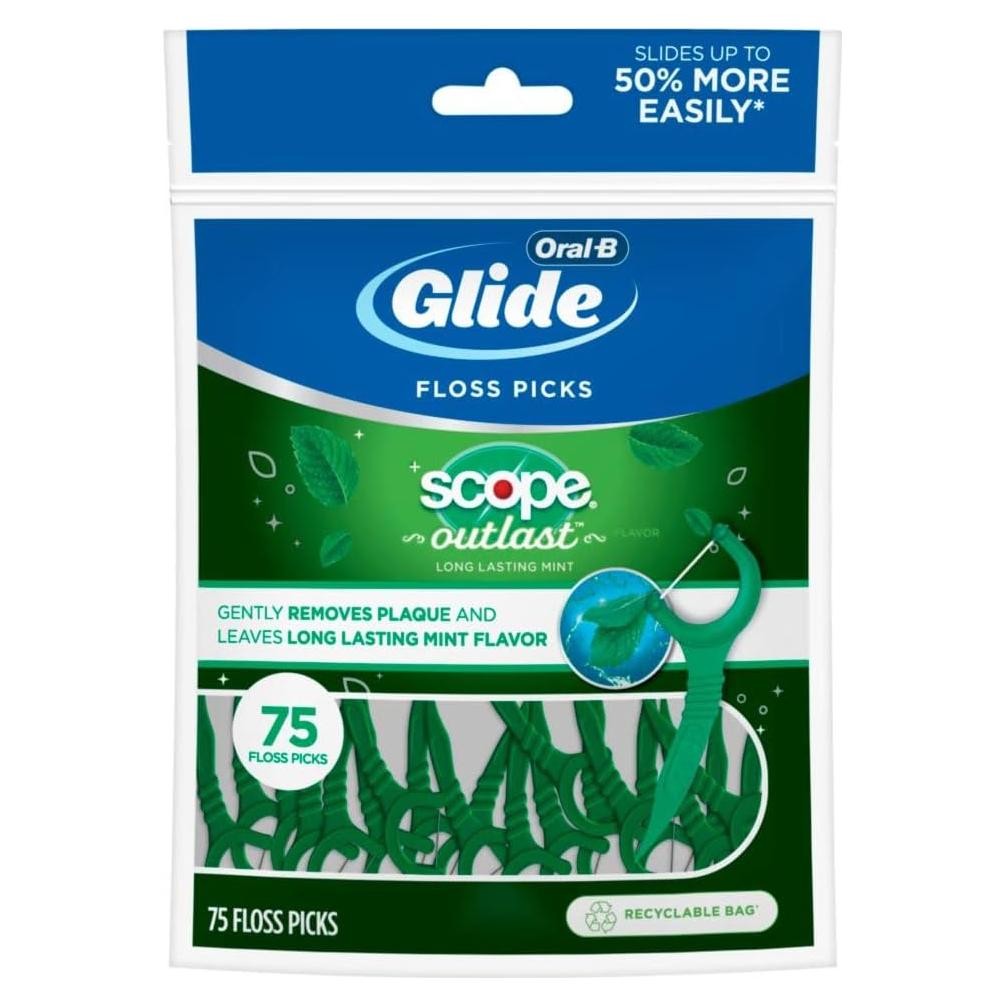 Palillos de Hilo Dental Oral-B Glide Sabor Scope 75 Unidades