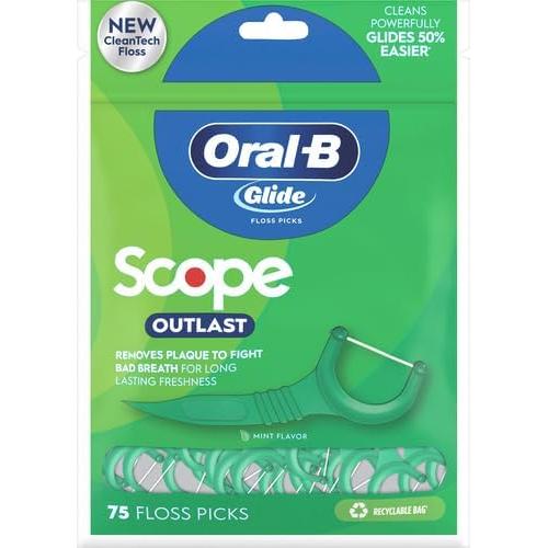 Palillos de Hilo Dental Oral-B Glide Sabor Scope 75 Unidades