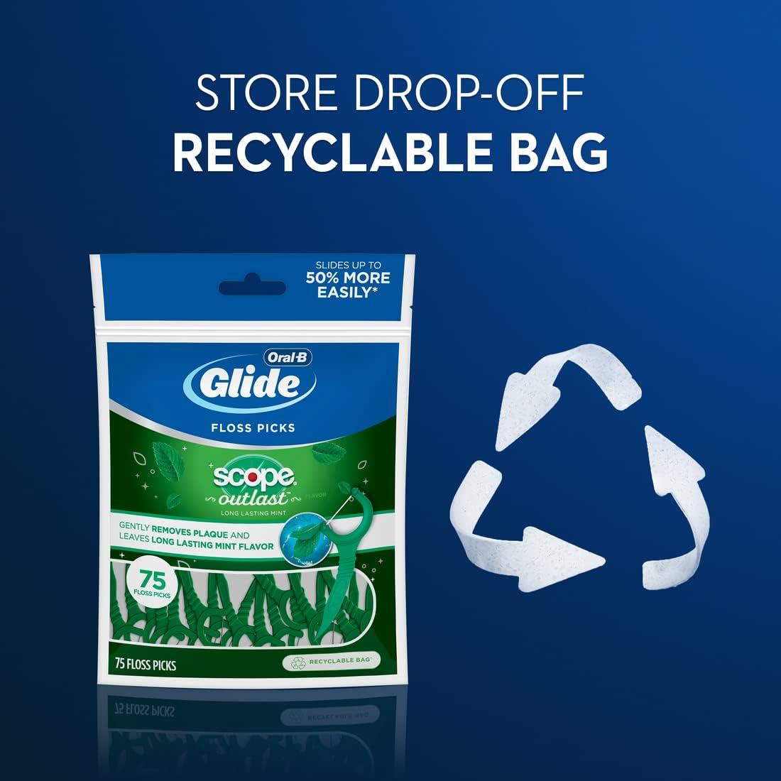 Palillos de Hilo Dental Oral-B Glide Sabor Scope 75 Unidades