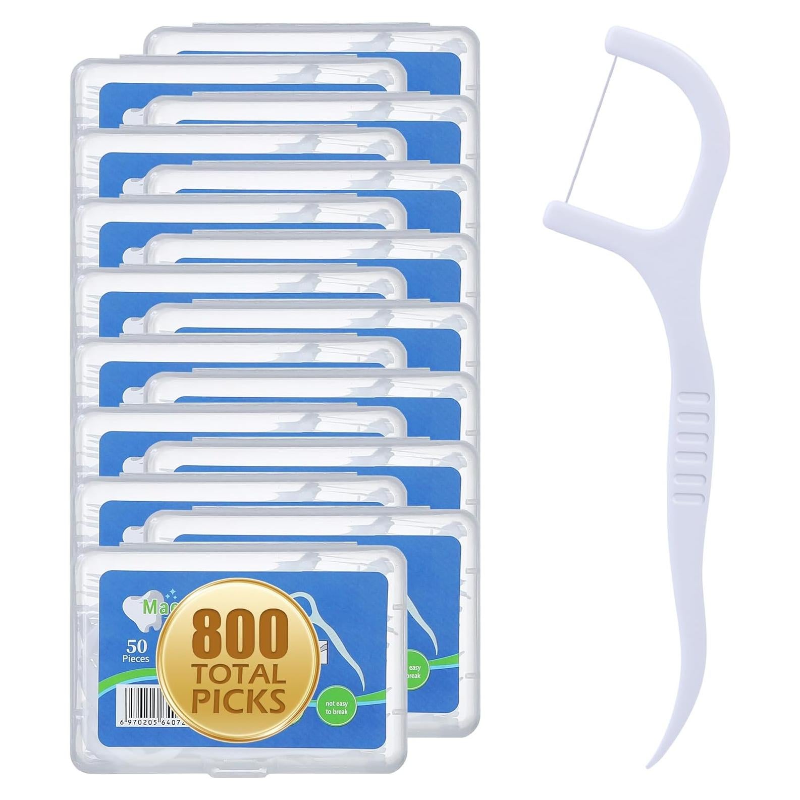 800 Palillos de Hilo Dental Aussumy - Limpieza Profunda y Mango Ergonómico