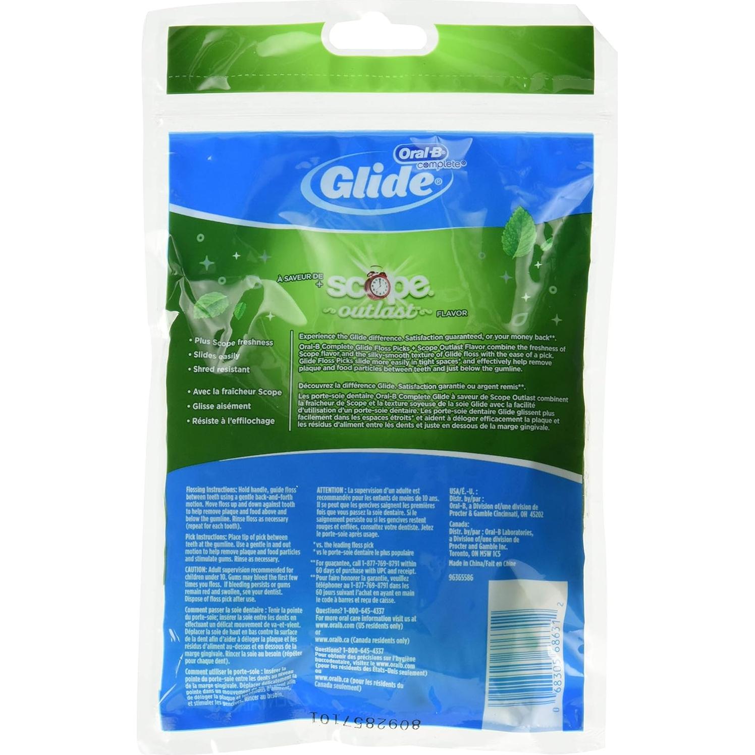 Palillos de Hilo Duraderos Glide Plus Menta 75 Unidades x3