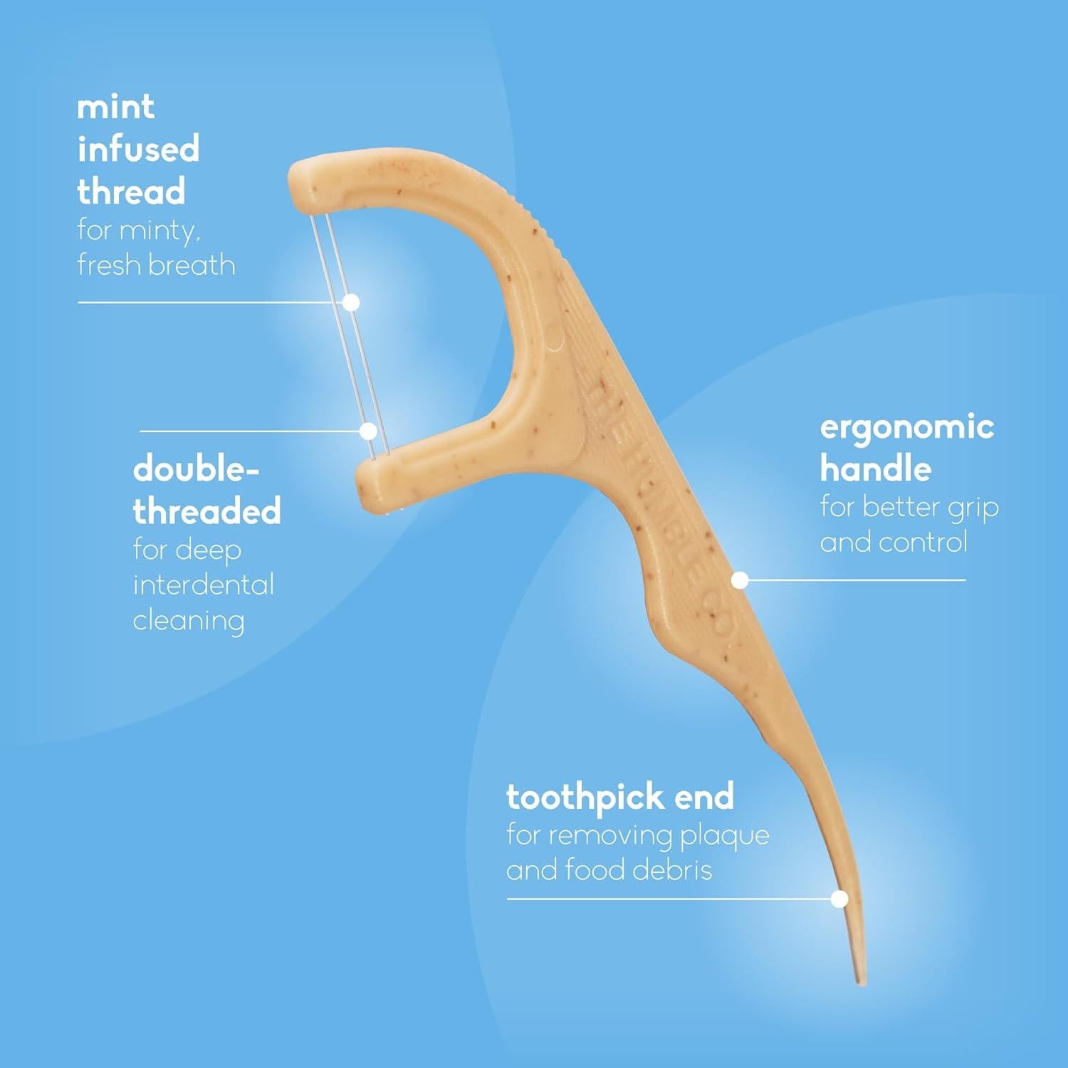 Palillos de Hilo Dental The Humble Co. Menta 200 Unidades