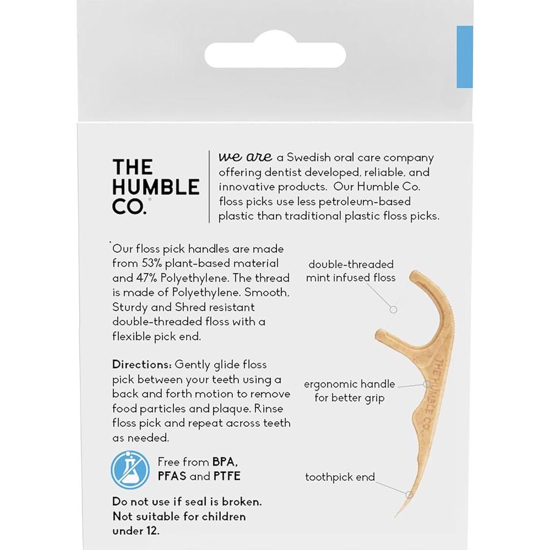 Palillos de Hilo Dental The Humble Co. Menta 200 Unidades