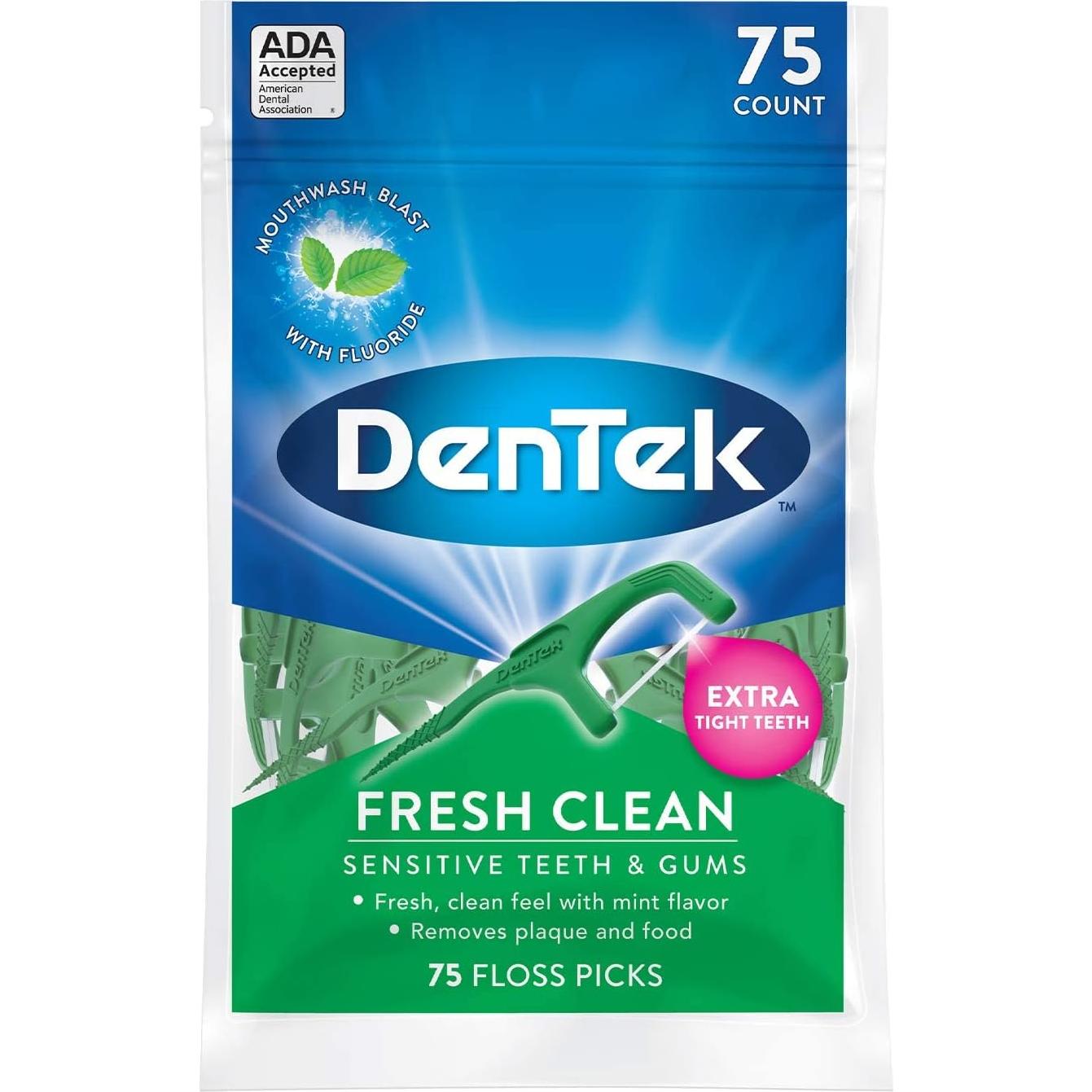 Palillos de Hilo Dental DenTek Fresh Clean 75 Unidades