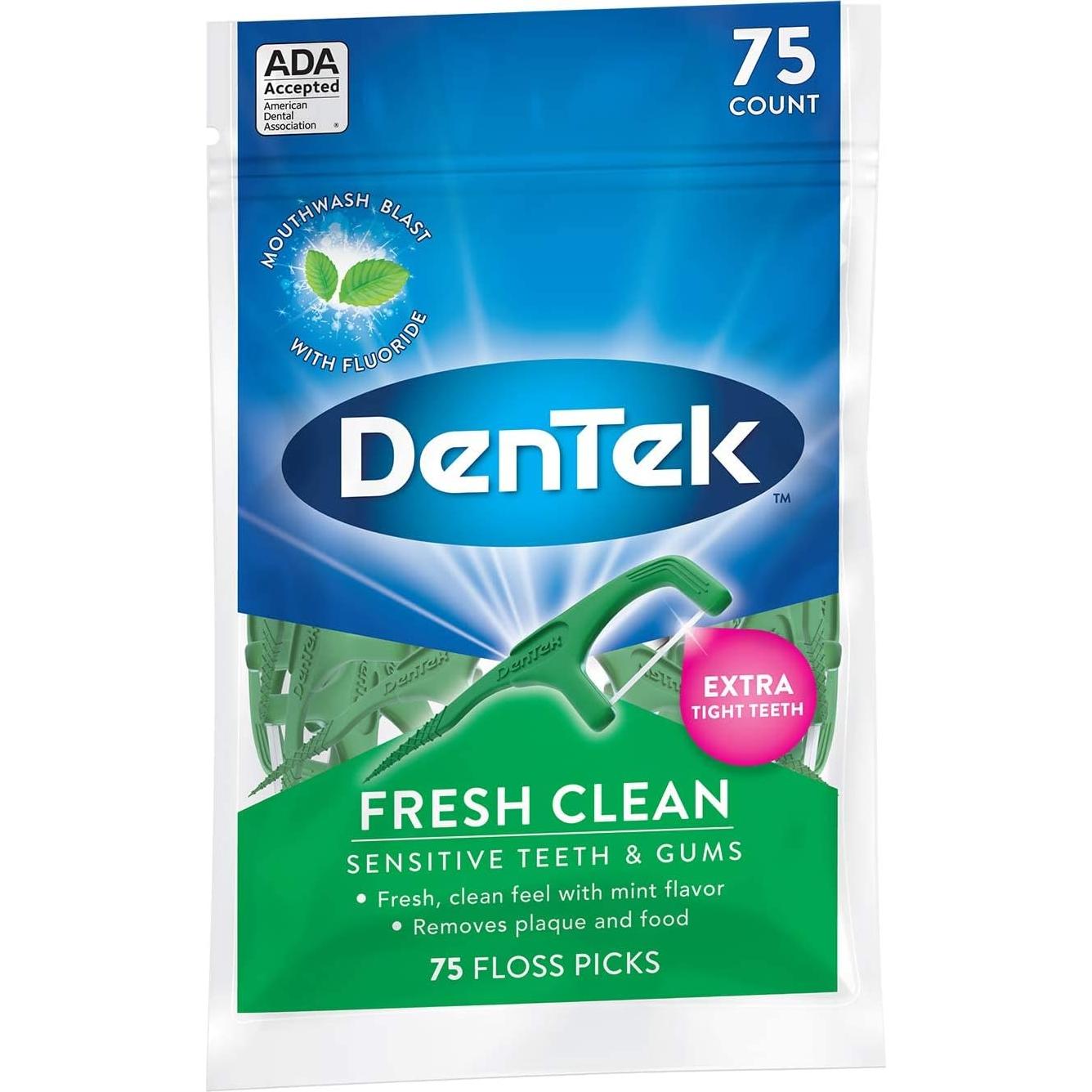 Palillos de Hilo Dental DenTek Fresh Clean 75 Unidades