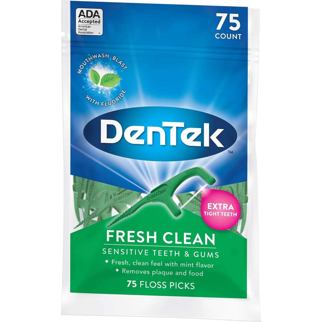 Palillos de Hilo Dental DenTek Fresh Clean 75 Unidades