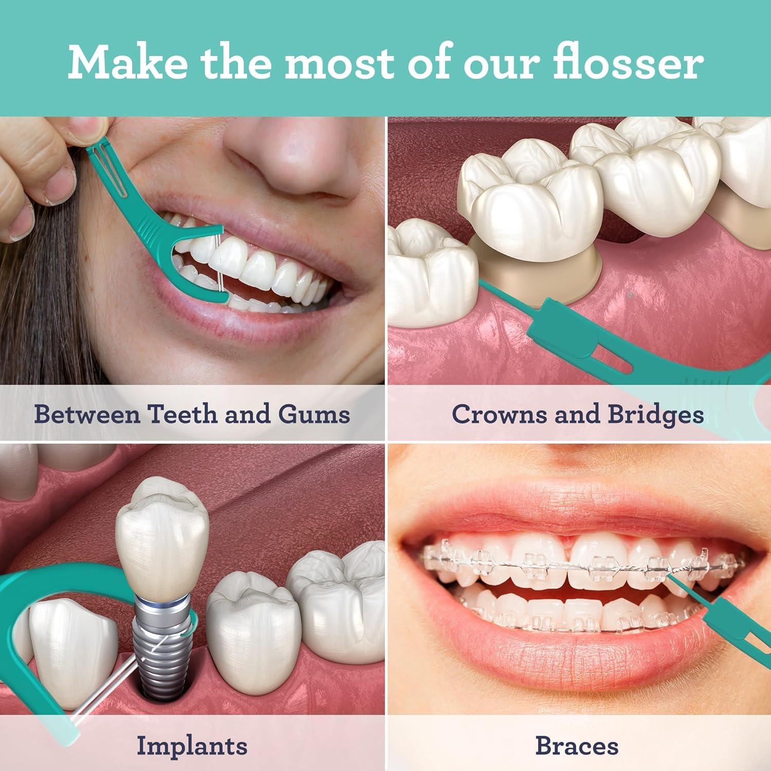 Palillos de Hilo Dental GuruNanda Dyneema Doble - 150 Unidades