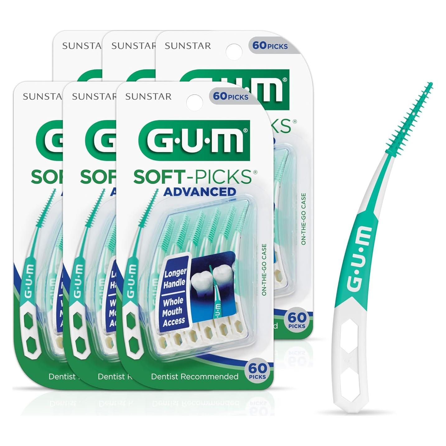 Palillos Dentales GUM Soft-Picks Avanzados 60 Unidades