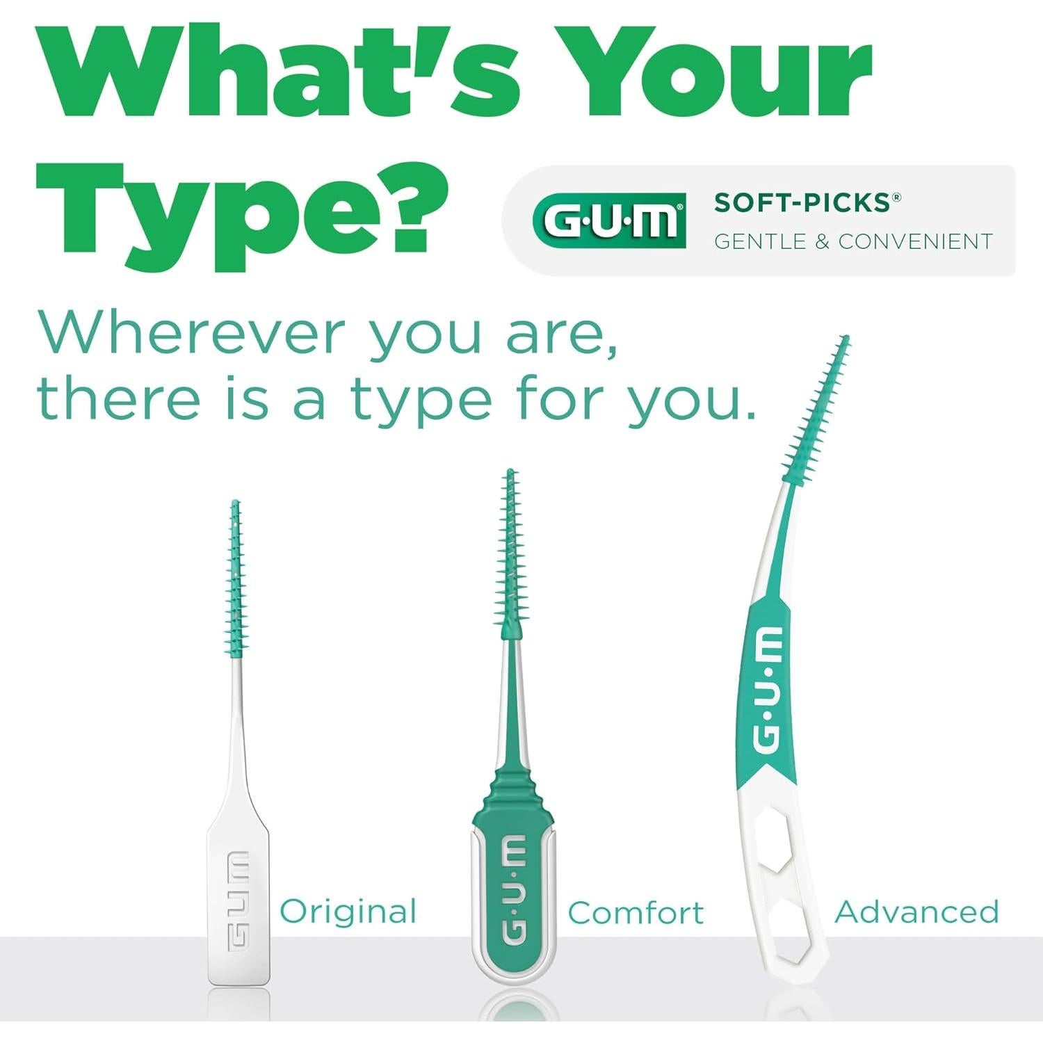 Palillos Dentales GUM Soft-Picks Avanzados 60 Unidades