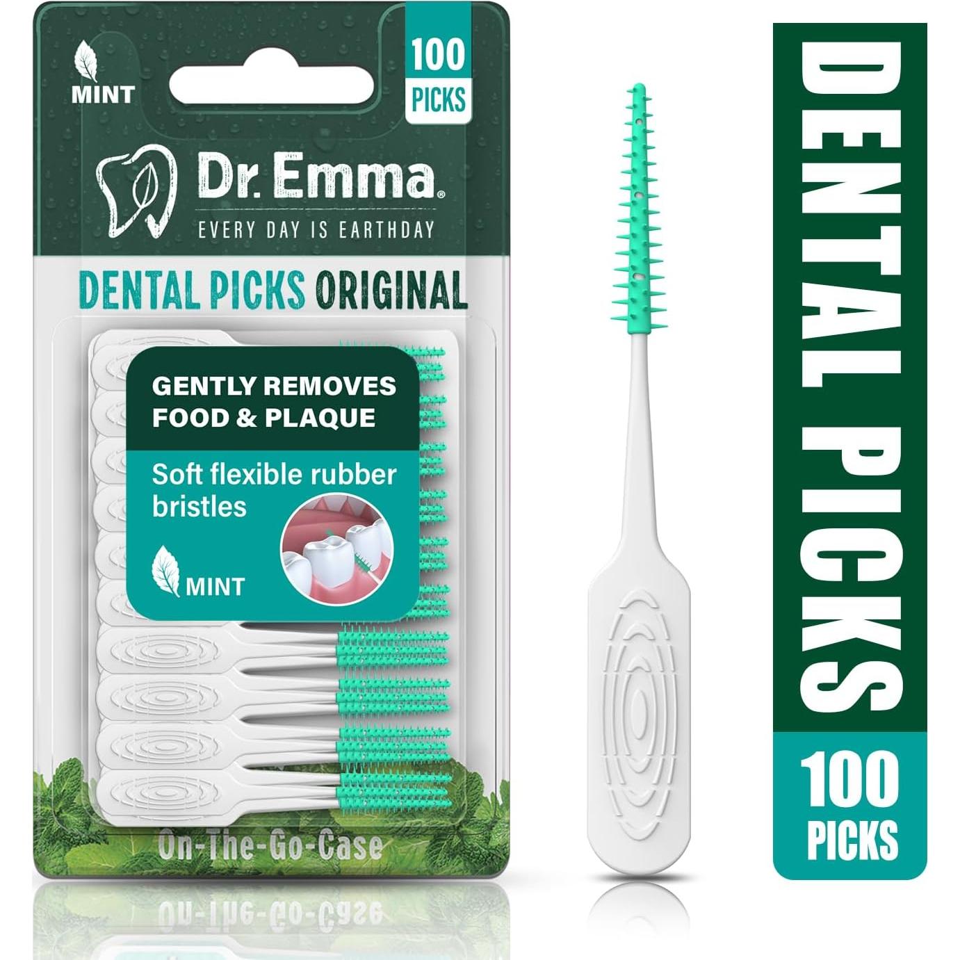 Picks Dentales Dr. Emma Menta Suave 200 Unidades