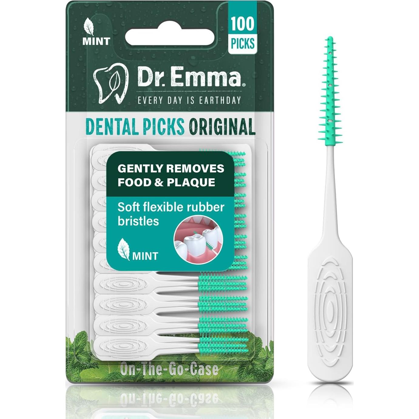 Picks Dentales Dr. Emma Menta Suave 200 Unidades
