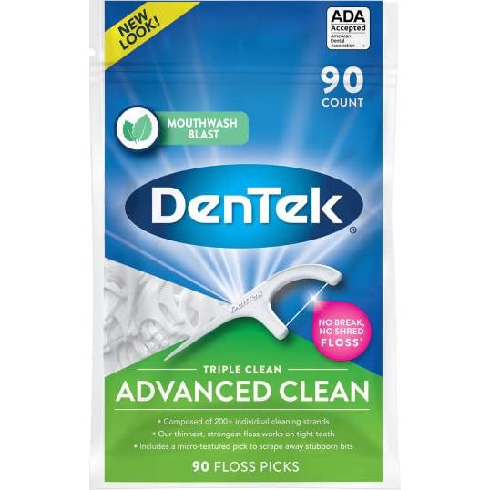 Palillos de Hilo Dental DenTek Triple Clean - 90 Unidades