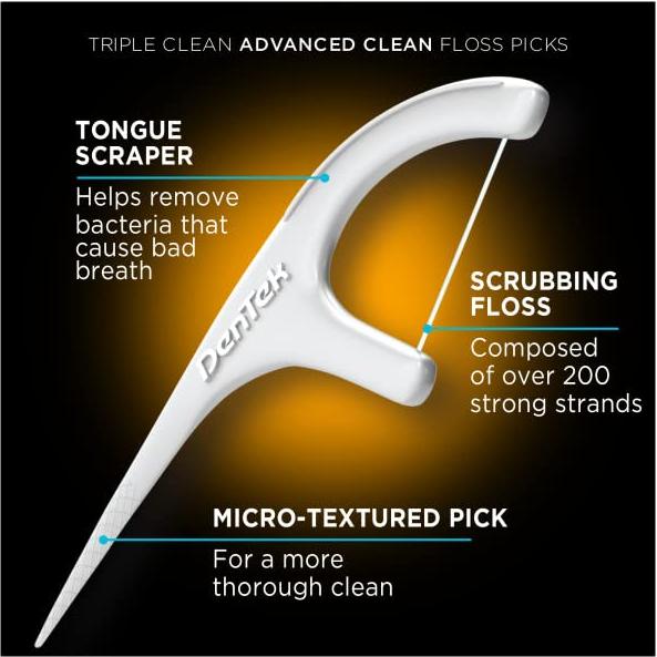 Palillos de Hilo Dental DenTek Triple Clean - 90 Unidades