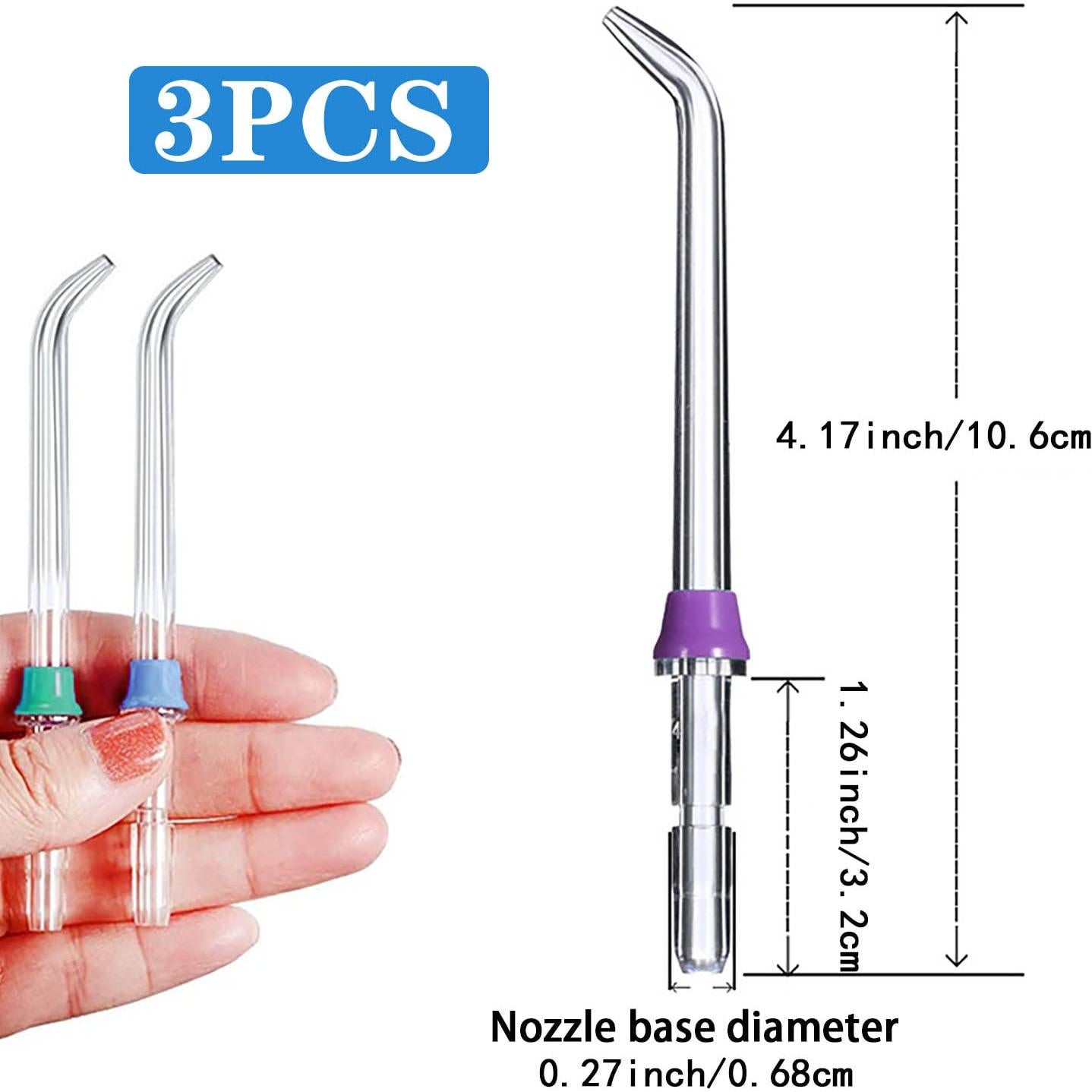 3 Puntas de Reemplazo para Irrigador Bucal Waterpik Tiankohelan