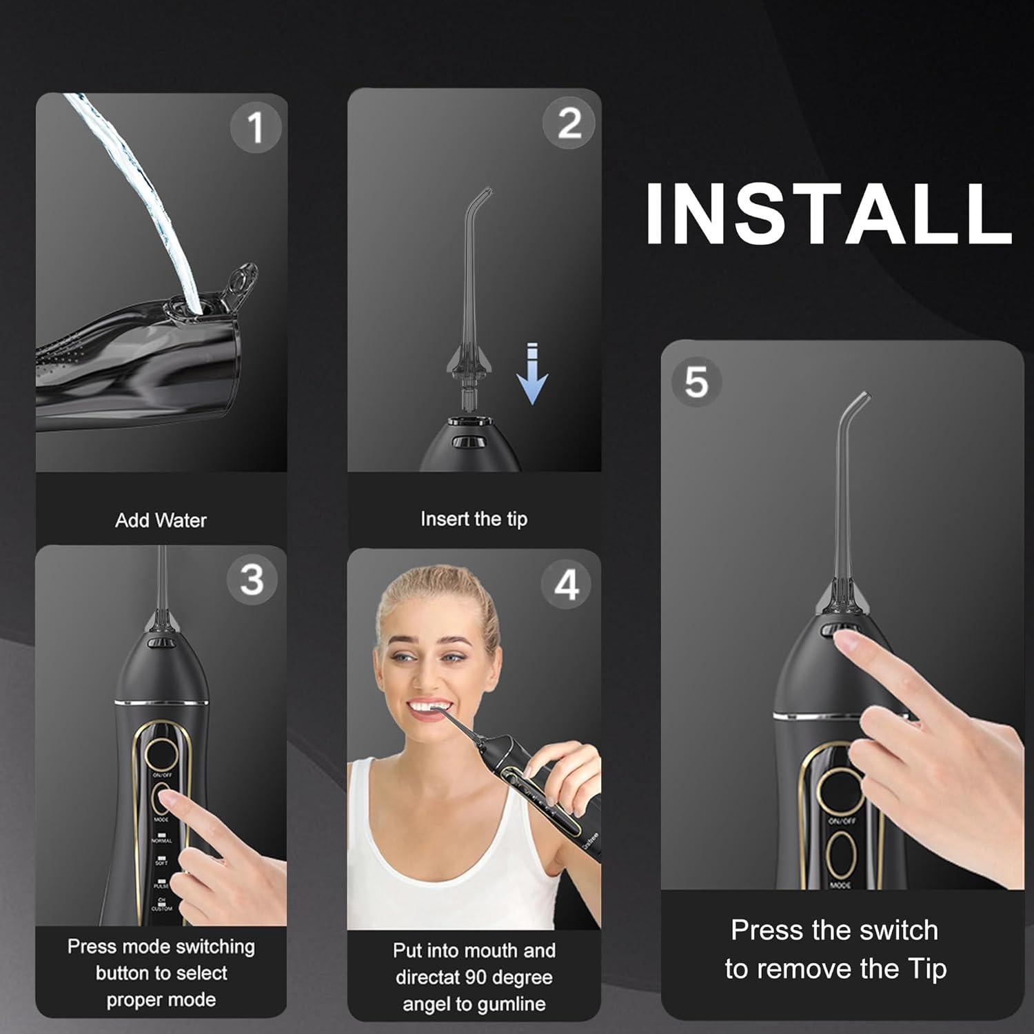 Puntas de Reemplazo para Irrigador Bucal Nicwell Oralfree - 4 Unidades