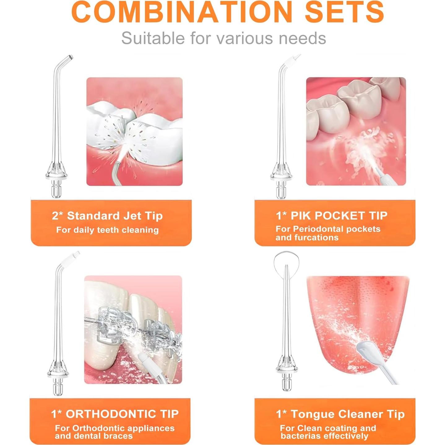 Puntas de Reemplazo para Irrigador Dental Bitvae C2/C5/C6 - Combo