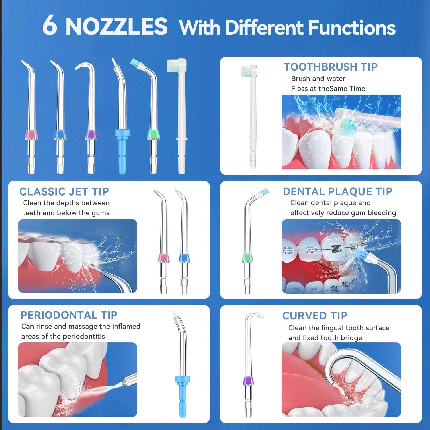 Consejos de Reemplazo Waterpik - 6 Piezas para Irrigador Oral