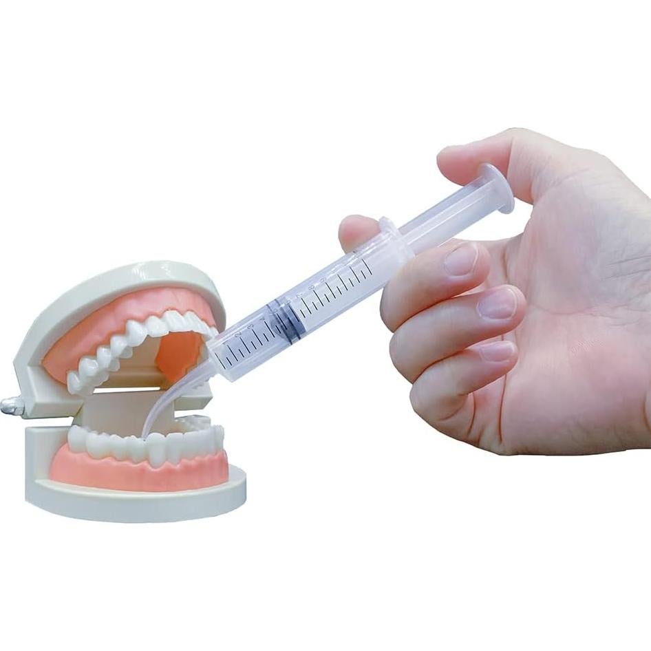 Jeringas Dentales HiMo 12ml Paquete de 5 con Punta Curvada