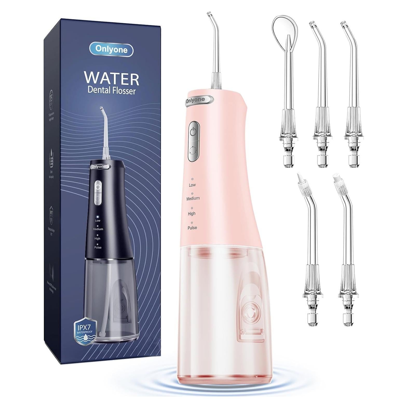 Irrigador Dental de Agua Onlyone FC5090 Rosa 300ml Portátil