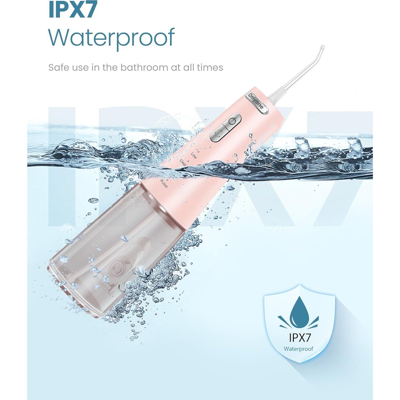 Irrigador Dental de Agua Onlyone FC5090 Rosa 300ml Portátil