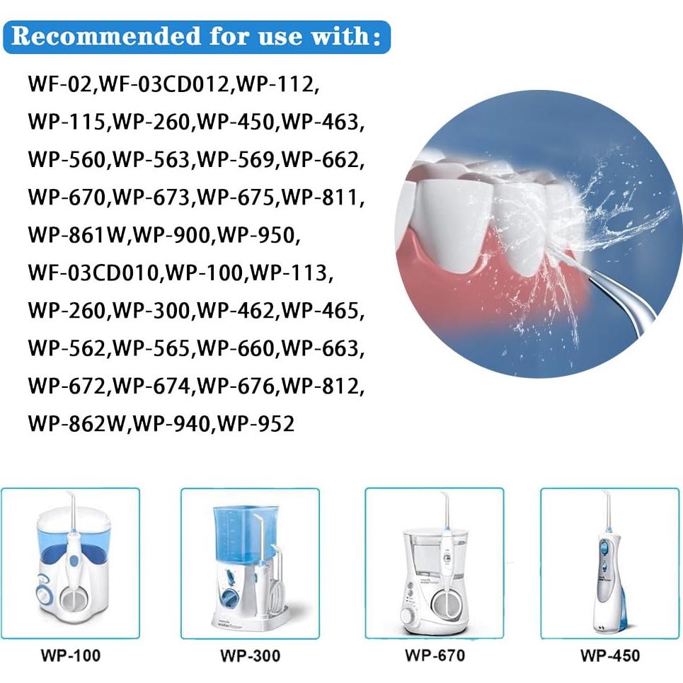 4 Puntas de Reemplazo para Irrigador Dental Waterpik YilulvDeng