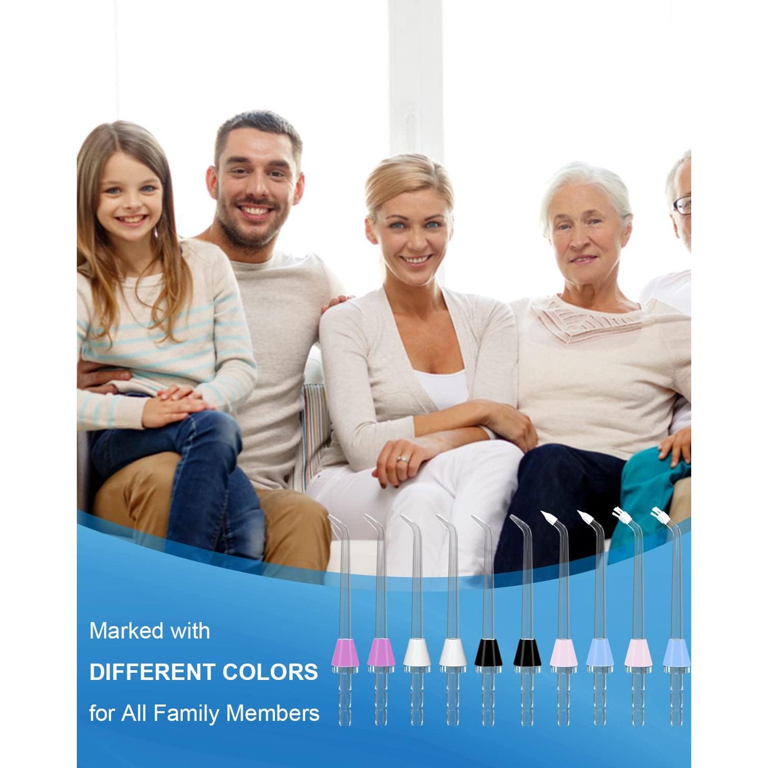 Juego de 10 Puntas de Repuesto MySmile para Irrigador Oral