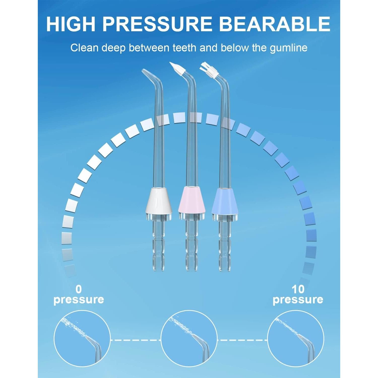 Juego de 10 Puntas de Repuesto MySmile para Irrigador Oral