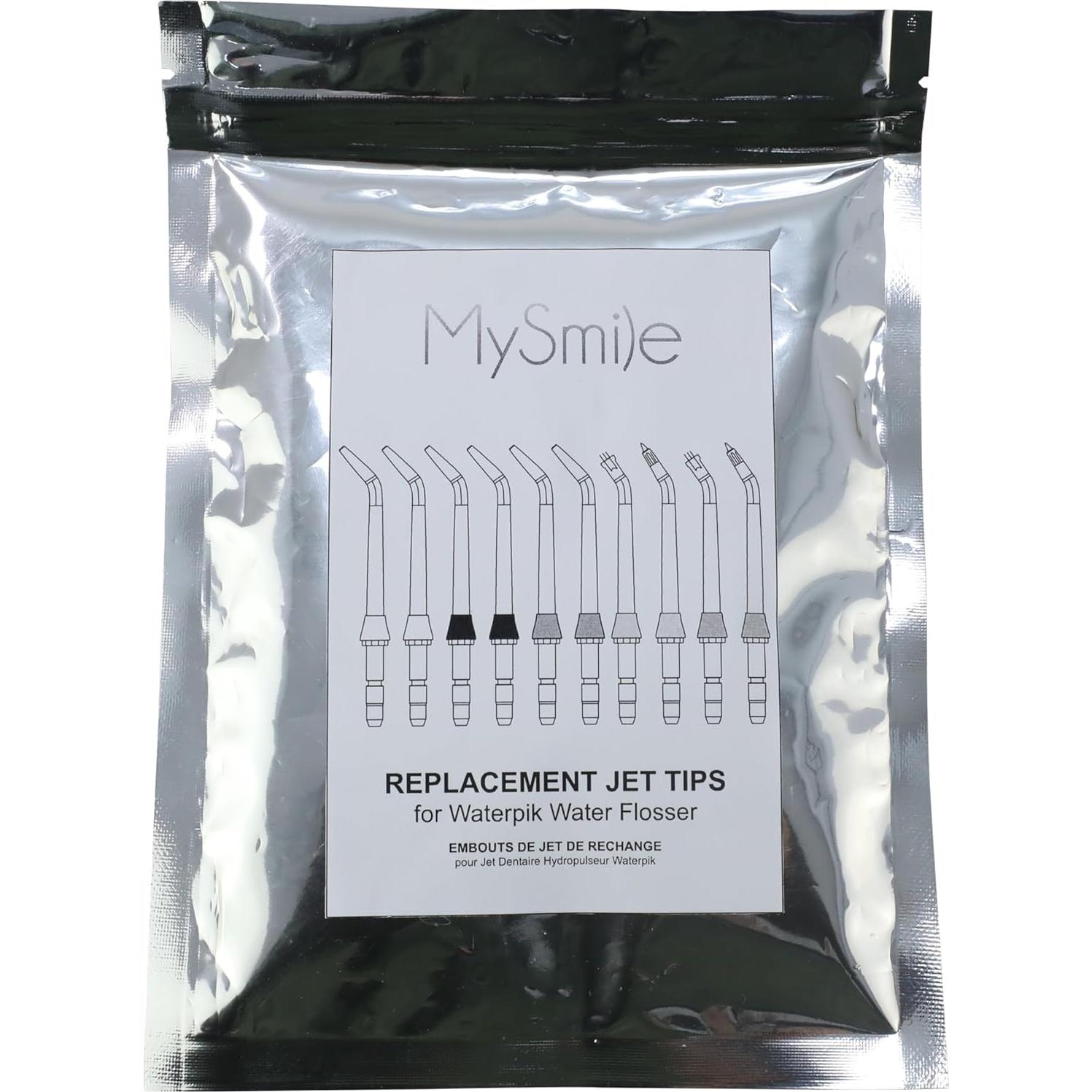 Juego de 10 Puntas de Repuesto MySmile para Irrigador Oral