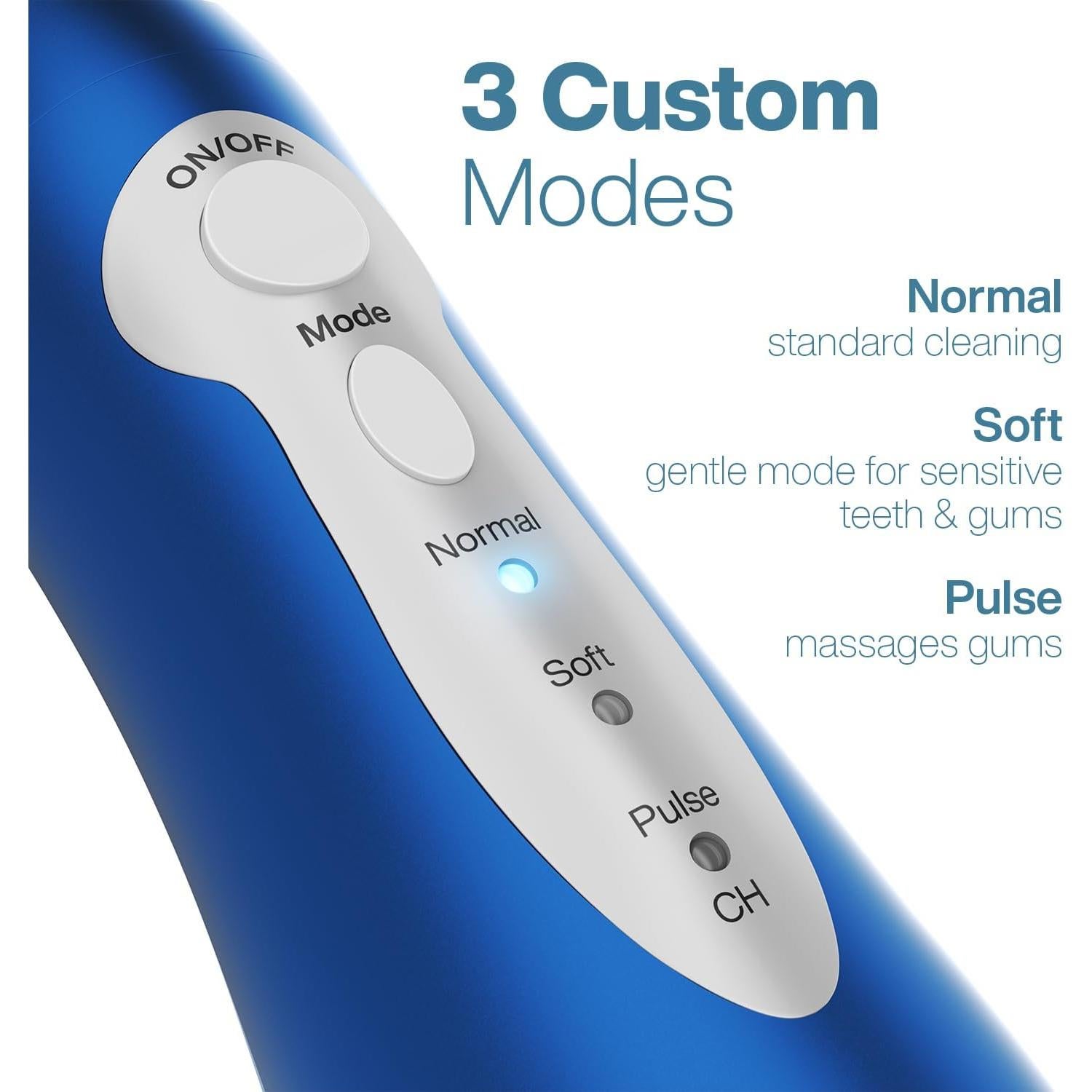 Irrigador de Agua AquaSonic ASFLOSBLU Recargable Inalámbrico